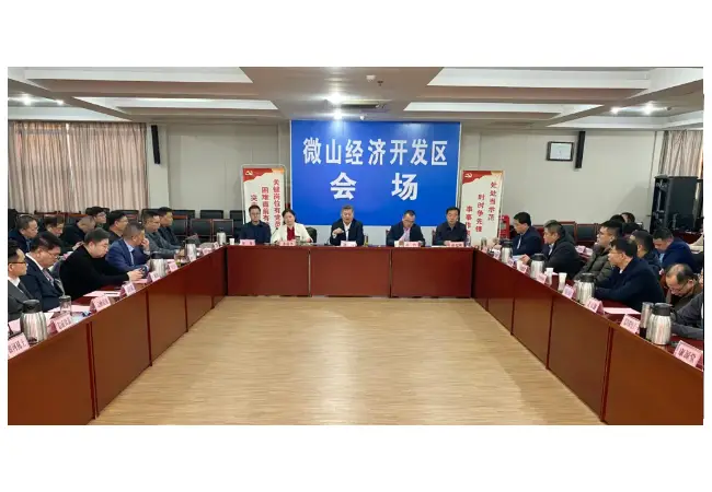 我县召开2025 年高质量发展驻微企业迎春座谈会